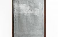 Majid Biglari, “Black Flag – Wall, No.2”, from “The Possibility of Real Life’s Openness to Experience” series, rusted steel, tarpaulin, paint, 80 x 40 x 180 cm, unique edition, 2020