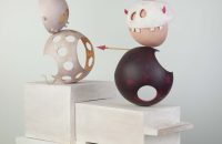 “Rostam vs The White Giant ”| from “The Sky Is Partly Cloudy” Series| Mixed media: Fiberglass, Wood, Paint, glue, etc| 60-90x 30x 50 cm| Unique Edition, 2010