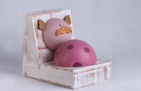 “Your Dad’s Mustache Turns Around”| from “The Sky Is Partly Cloudy” Series| Mixed Media: Fiberglass, Wood, Paint, Glue, etc| 40x 25x 35 cm| Unique Edition| 2010